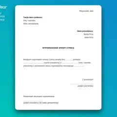 Gotowy wzór wypowiedzenia umowy o pracę. Dokument wyjaśnia, czy na L4 można złożyć wypowiedzenie, zawiera dane pracownika i pracodawcy.