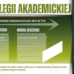 Program Legii Akademickiej: moduły podoficerski i oficerski. Szkolenie wojskowe dla studentów.