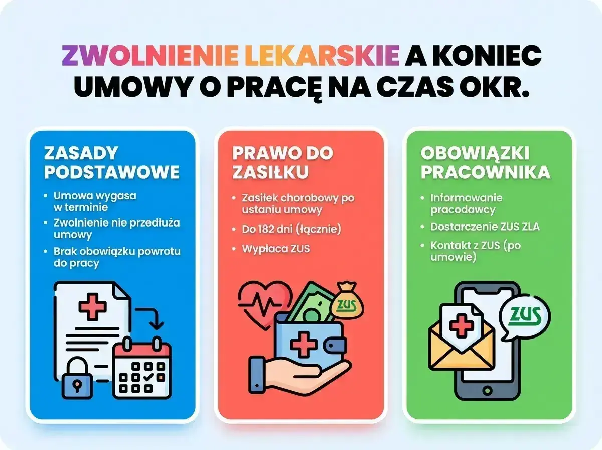 Zwolnienie lekarskie a umowa na czas określony: zasady, prawo do zasiłku i obowiązki pracownika. L4 co to?
