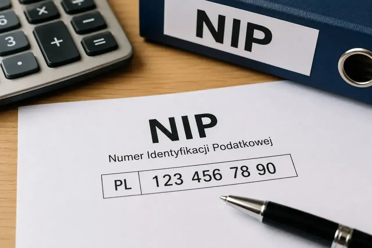 Dokument z numerem NIP, kalkulator i segregator. Dowiedz się, jak sprawdzić NIP.